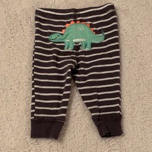 🧶Carter’s Striped Dinosaur Leggings 3 months
